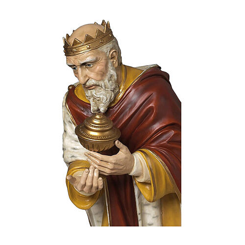 Presépio completo 160 cm Lando Landi 15 peças fibra de vidro olhos cristal EXTERIOR