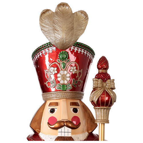 Quebra-nozes com vara de luzes LED 270 cm de fibra de vidro