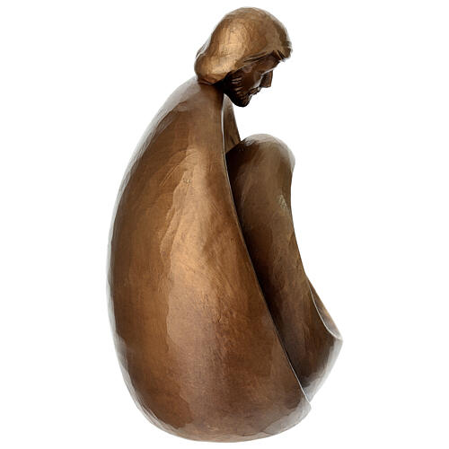 Sagrada Família para exterior Val Gardena fibra de vidro efeito bronze 35 cm