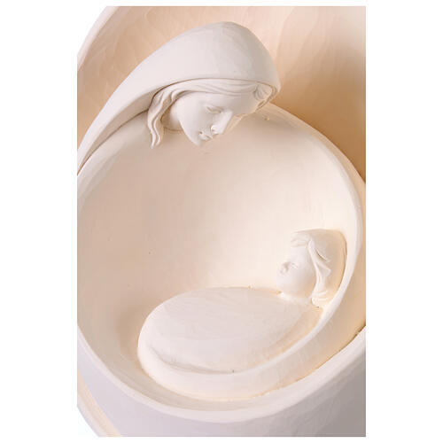 Sagrada Família Val Gardena fibra de vidro branca para exterior 36 cm