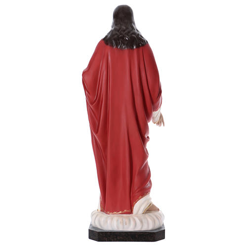 Sagrado Coração de Jesus 165 cm fibra de vidro pintada olhos de vidro