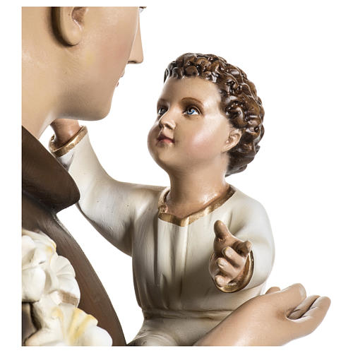 Santo António de Lisboa 100 cm fibra vidro corada PARA EXTERIOR