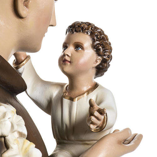 Santo António de Lisboa 100 cm fibra vidro corada