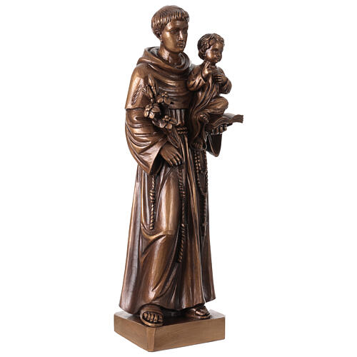 Santo António em bronze Val Gardena fibra de vidro 60 cm
