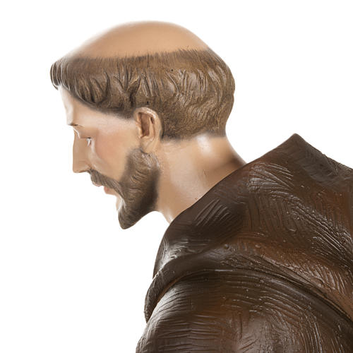 São Francisco com pombas 80 cm fibra de vidro