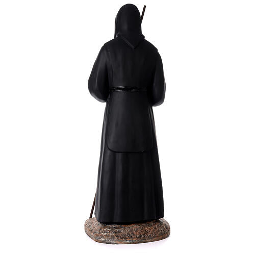 São Francisco de Paula olhos vidro fibra de vidro corada 140 cm