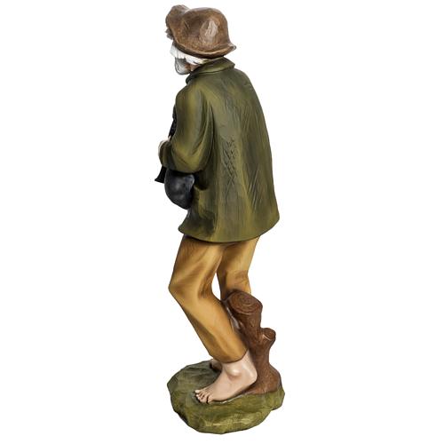 Tocador de gaita de foles presépio 60 cm fibra de vidro