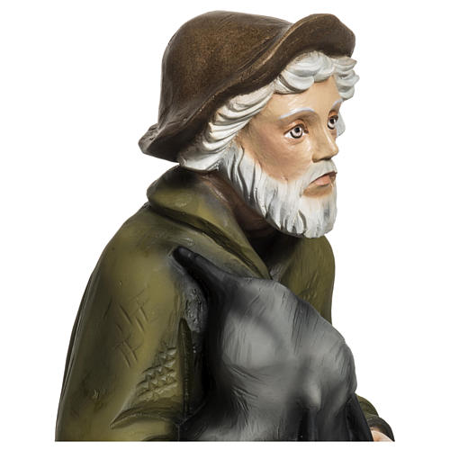 Tocador de gaita de foles presépio 60 cm fibra de vidro PARA EXTERIOR