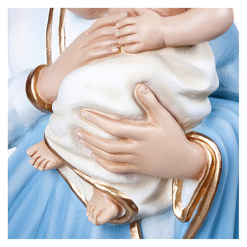Virgem com Menino 100 cm fibra de vidro