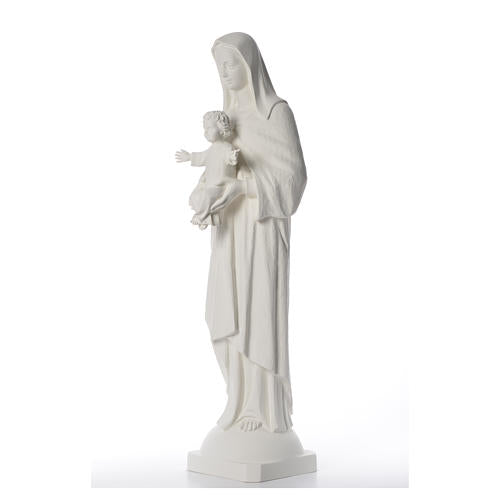 Virgem com Menino 110 cm fibra vidro branca