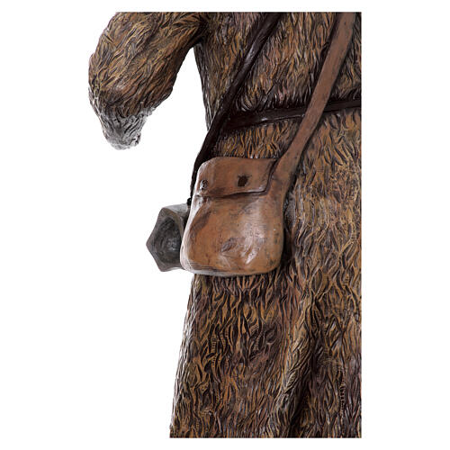 Bom Pastor para presépio de 160 cm Lando Landi fibra de vidro olhos cristal EXTERIOR