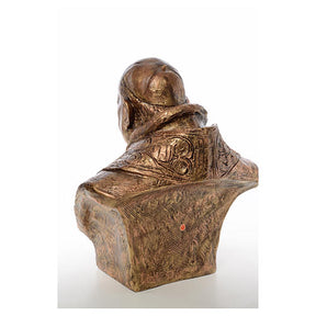 Busto João XXIII 80 cm fibra vidro bronzeada Landi DE EXTERIOR