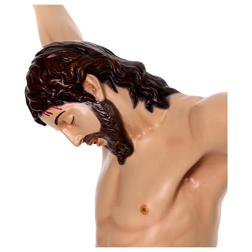 Corpo de Cristo 120 cm em fibra de vidro pintada
