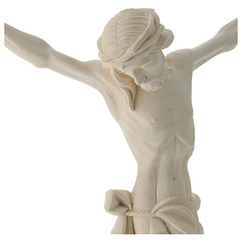 Corpo de Cristo para exterior Val Gardena fibra de vidro branca 60 cm