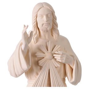 Cristo Misericordioso para exterior Val Gardena fibra de vidro branca 60 cm