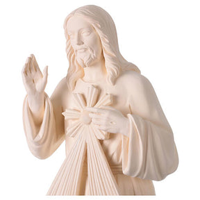 Cristo Misericordioso para exterior Val Gardena fibra de vidro branca 60 cm
