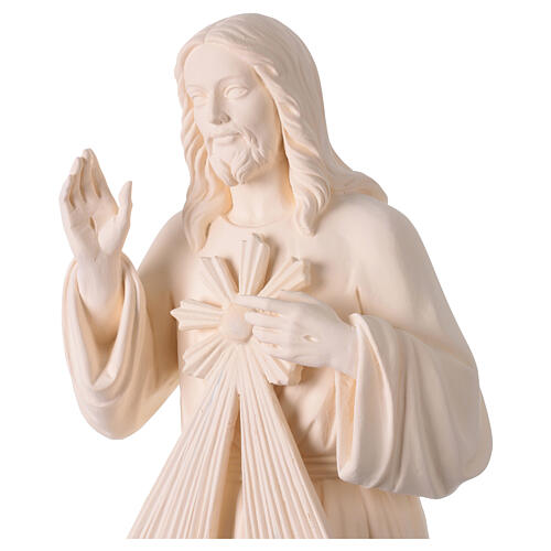 Cristo Misericordioso para exterior Val Gardena fibra de vidro branca 60 cm