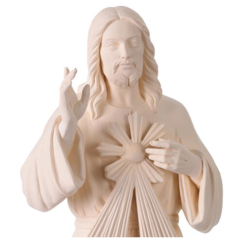 Cristo Misericordioso para exterior Val Gardena fibra de vidro branca 60 cm
