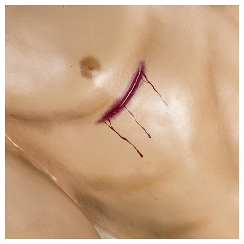 Cristo Morto 140 cm fibra vidro corada PARA EXTERIOR