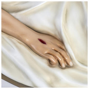 Cristo Morto 140 cm fibra vidro corada PARA EXTERIOR