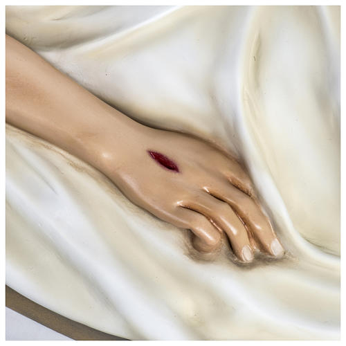 Cristo Morto 140 cm fibra vidro corada PARA EXTERIOR