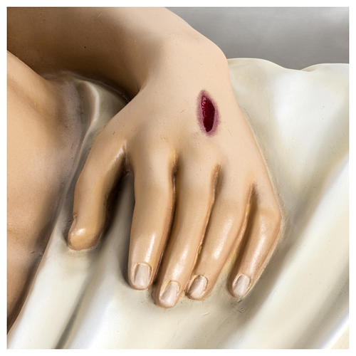 Cristo Morto 140 cm fibra vidro corada PARA EXTERIOR