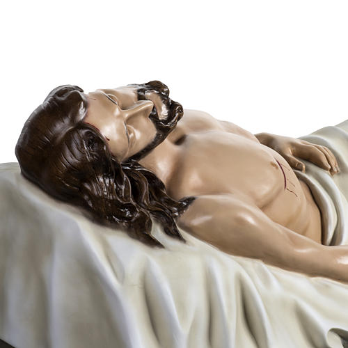Cristo Morto 140 cm fibra vidro corada