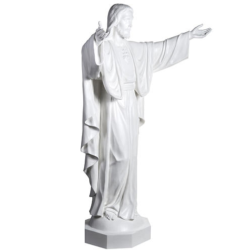 Cristo Redentor 200 cm fibra de vidro branca