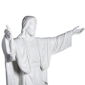 Cristo Redentor 200 cm fibra de vidro branca