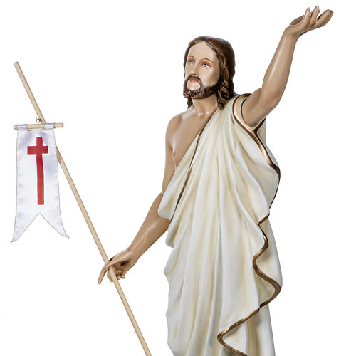Cristo Ressuscitado 100 cm fibra de vidro