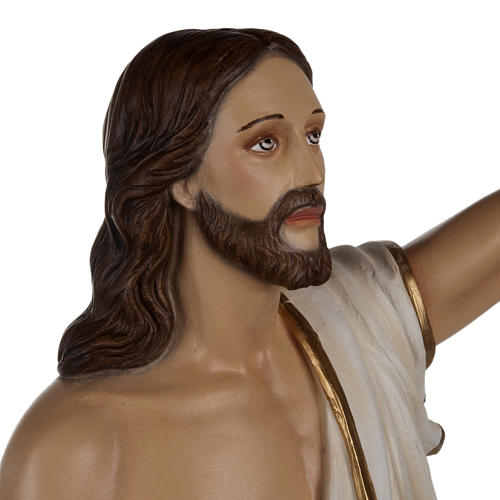 Cristo Ressuscitado fibra de vidro 85 cm