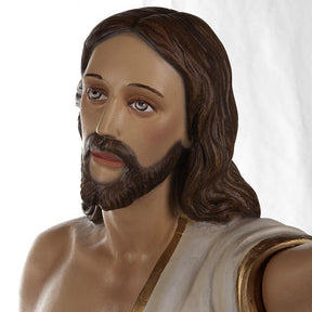 Cristo Ressuscitado fibra de vidro 85 cm