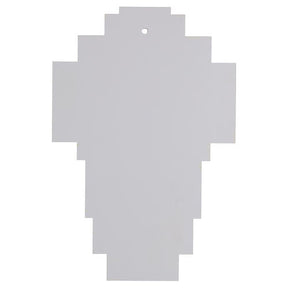 Crucifixo Via Sacra em madeira e vidro com Cristo ressuscitado 38x24 cm