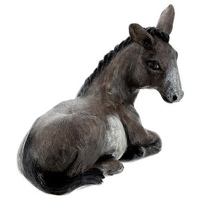 Estátua burro 40 cm fibra de vidro presépio Landi altura média 65 cm para exterior