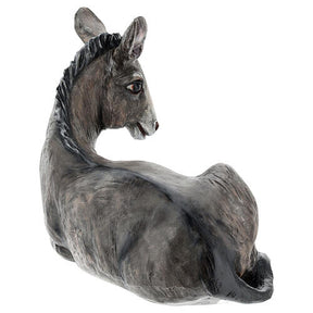 Estátua burro 60 cm fibra de vidro presépio Landi altura média 100 cm para exterior