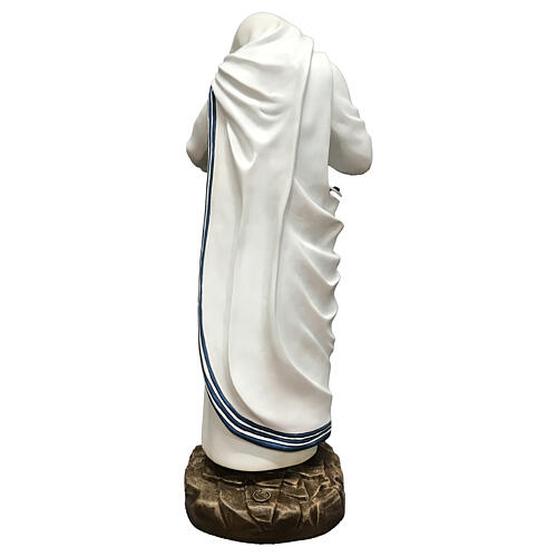 Estátua Madre Teresa de Calcutá com criança fibra de vidro 60 cm