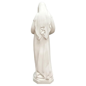 Estátua Santa Rita 60 cm fibra de vidro branca PARA EXTERIOR