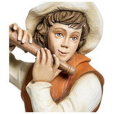 Flautista presépio 60 cm fibra de vidro PARA EXTERIOR