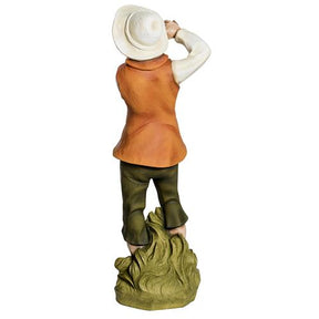 Flautista presépio 60 cm fibra de vidro