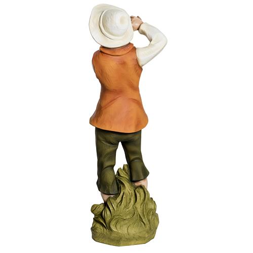 Flautista presépio 60 cm fibra de vidro