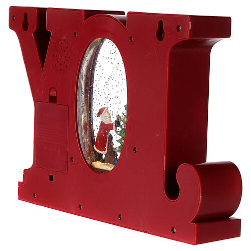 Globo de neve JOY com Pai Natal 20x25x5 cm