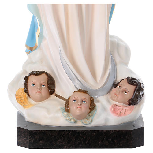 Imaculada Conceição de Murillo 155 cm fibra de vidro pintada olhos de vidro