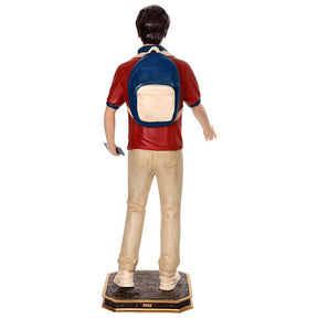 Imagem Carlo Acutis fibra de vidro colorida 175 cm olhos vidro