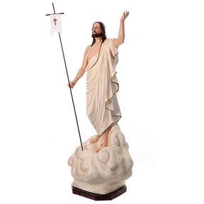 Imagem Cristo Ressuscitado 200 cm olhos de vidro Fibra de Vidro Pintada