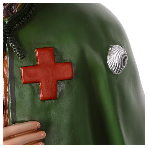 Imagem de São Roque 115 cm olhos de vidro Fibra de Vidro Pintada