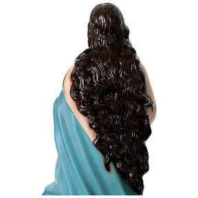 Imagem fibra de vidro pintada Imaculada Conceição Murillo olhos de vidro 105 cm