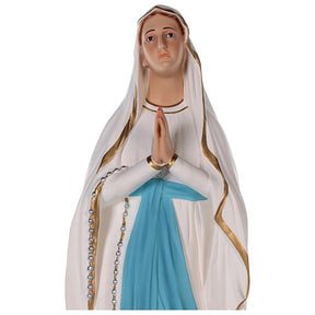 Imagem fibra de vidro pintada Nossa Senhora de Lourdes olhos de vidro 85 cm