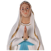 Imagem fibra de vidro pintada Nossa Senhora de Lourdes olhos de vidro 85 cm