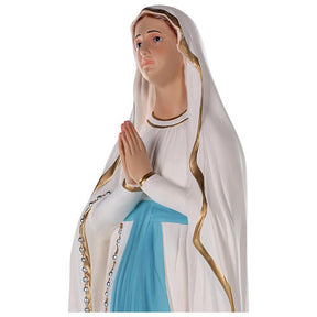 Imagem fibra de vidro pintada Nossa Senhora de Lourdes olhos de vidro 85 cm