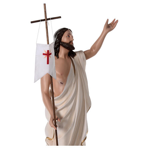 Imagem Jesus Cristo Ressuscitado 110 cm Fibra de Vidro Pintada
